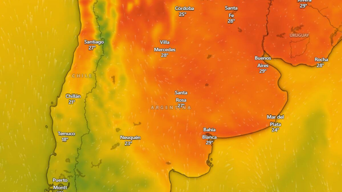 Emiten alerta amarilla por tormentas severas y advierten sobre un marcado descenso de temperatura en la región central